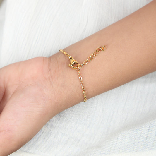 Gold Butterfly 18K Gold Plated Children's Bracelet - Twisty Locks - Kids and Women Hair Accessories, Fashion Clothing and Jewellery India
