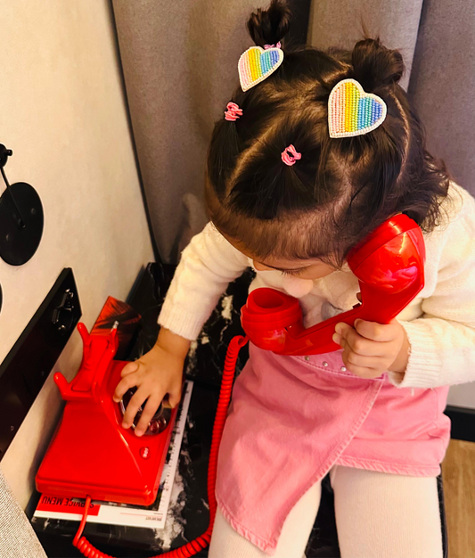 Rainbow Hearts Hair Clips Set - Twisty Locks - Kids and Women Hair Accessories, Fashion Clothing and Jewellery India