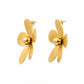 Big Daisy Stud 18K Gold-Plated Earrings