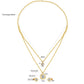 Double Layer Bezel CZ 18K Gold-Plated Jewellery Set (3 Pcs)