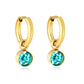 Aquamarine Charm Hoops – main product shot on white by Twisty Locks
