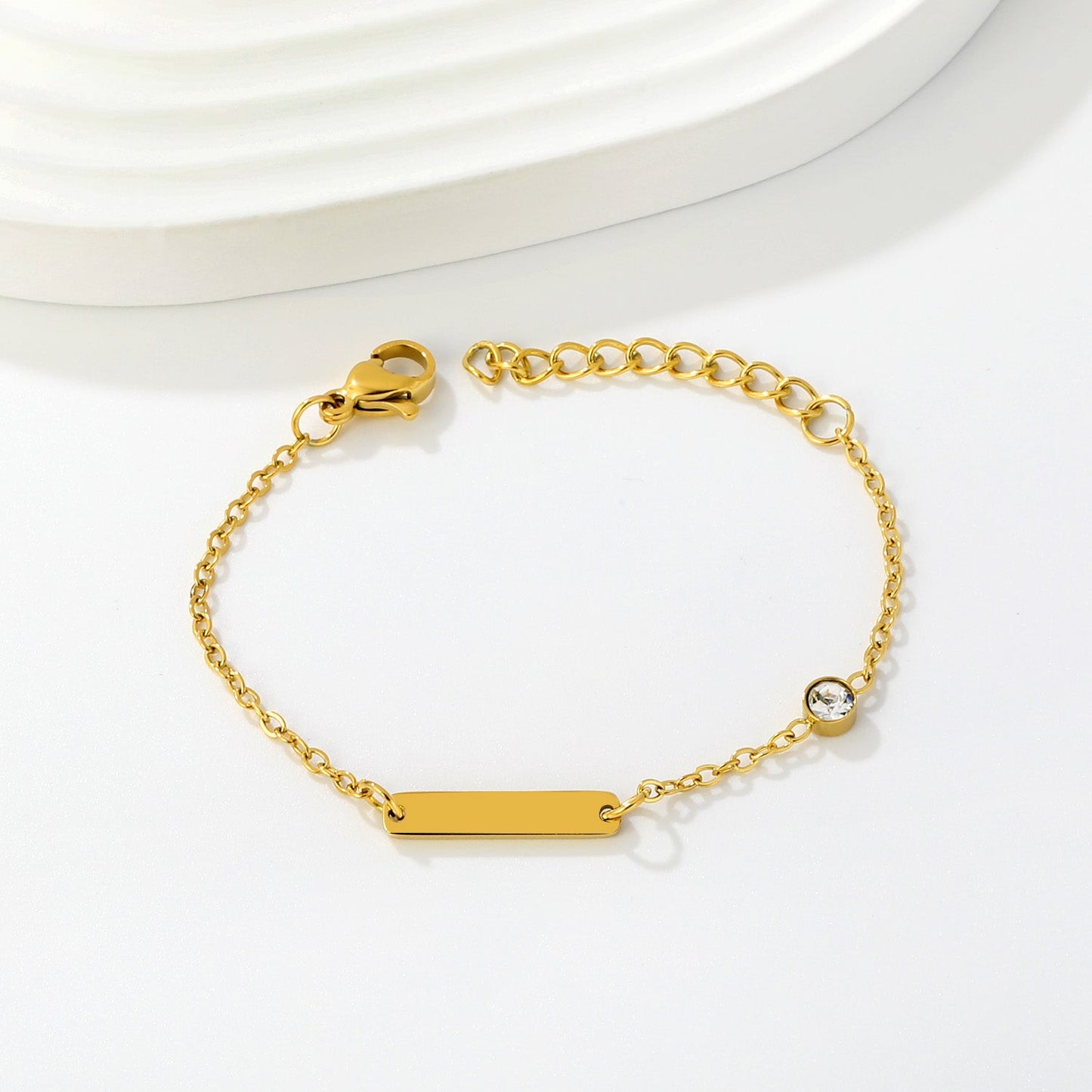 Solitaire Customised bracelet – main product shot on white by Twisty Locks