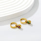 Purple Lights Charm Hoops flat lay – 18K gold plated by Twisty Locks