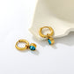 Aquamarine Charm Hoops side angle – poke free kids jewellery by Twisty Locks