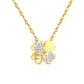 Four-Leaf Heart CZ 18K Gold-Plated Necklace