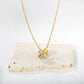 Four-Leaf Heart CZ 18K Gold-Plated Necklace