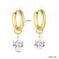 Pear Solitaire Hoops detail – pear solitaire close-up by Twisty Locks