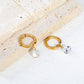 Pear Solitaire Hoops side angle – poke free kids jewellery by Twisty Locks