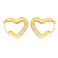 Heart Hoop Pearl 18K Gold-Plated Earrings