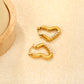 Heart Hoop Pearl 18K Gold-Plated Earrings
