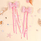 Seashell Ribbon Tail Hair Clips Set of 2