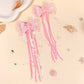 Seashell Ribbon Tail Hair Clips Set of 2