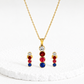 Rainbow Crystal Stack 18K Gold-Plated Jewellery Set (3 Pcs)