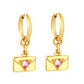 Heart Envelope 18K Gold-Plated Earrings