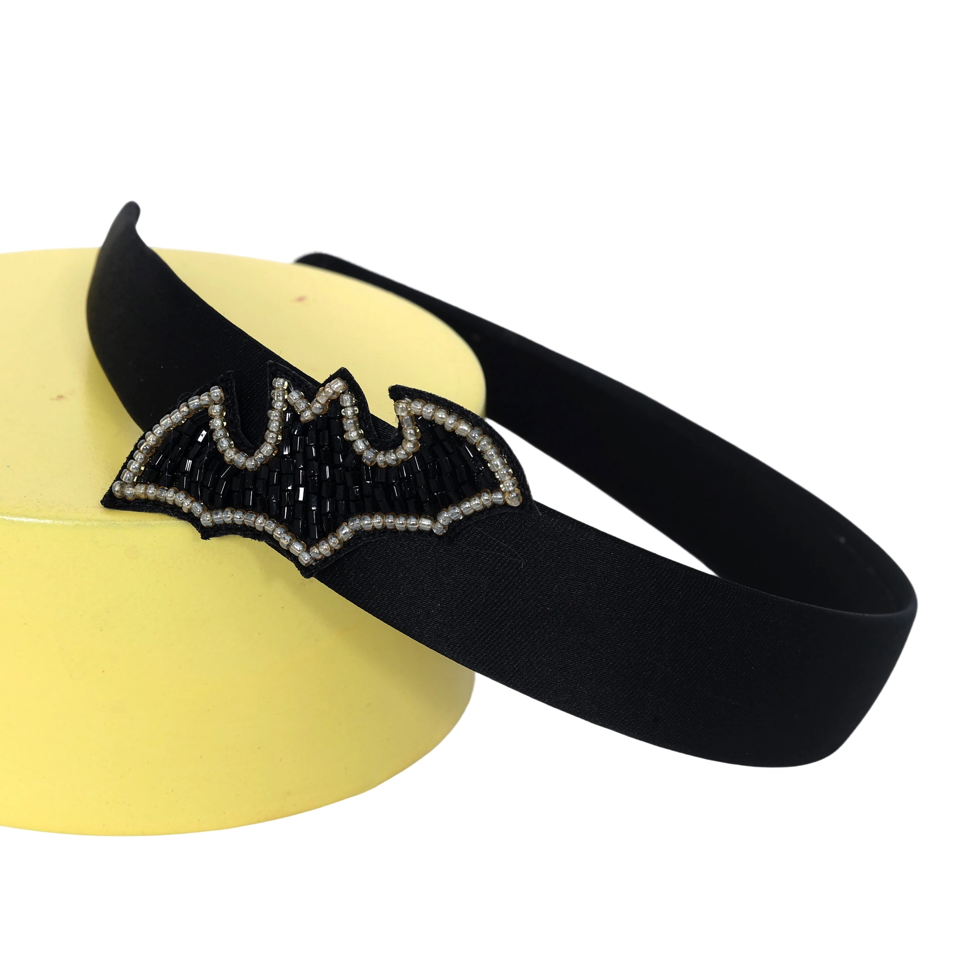 Bat Motif Black Hairband - Twisty Locks  - Kids and Women Hair Accessories, Fashion Clothing and Jewellery India