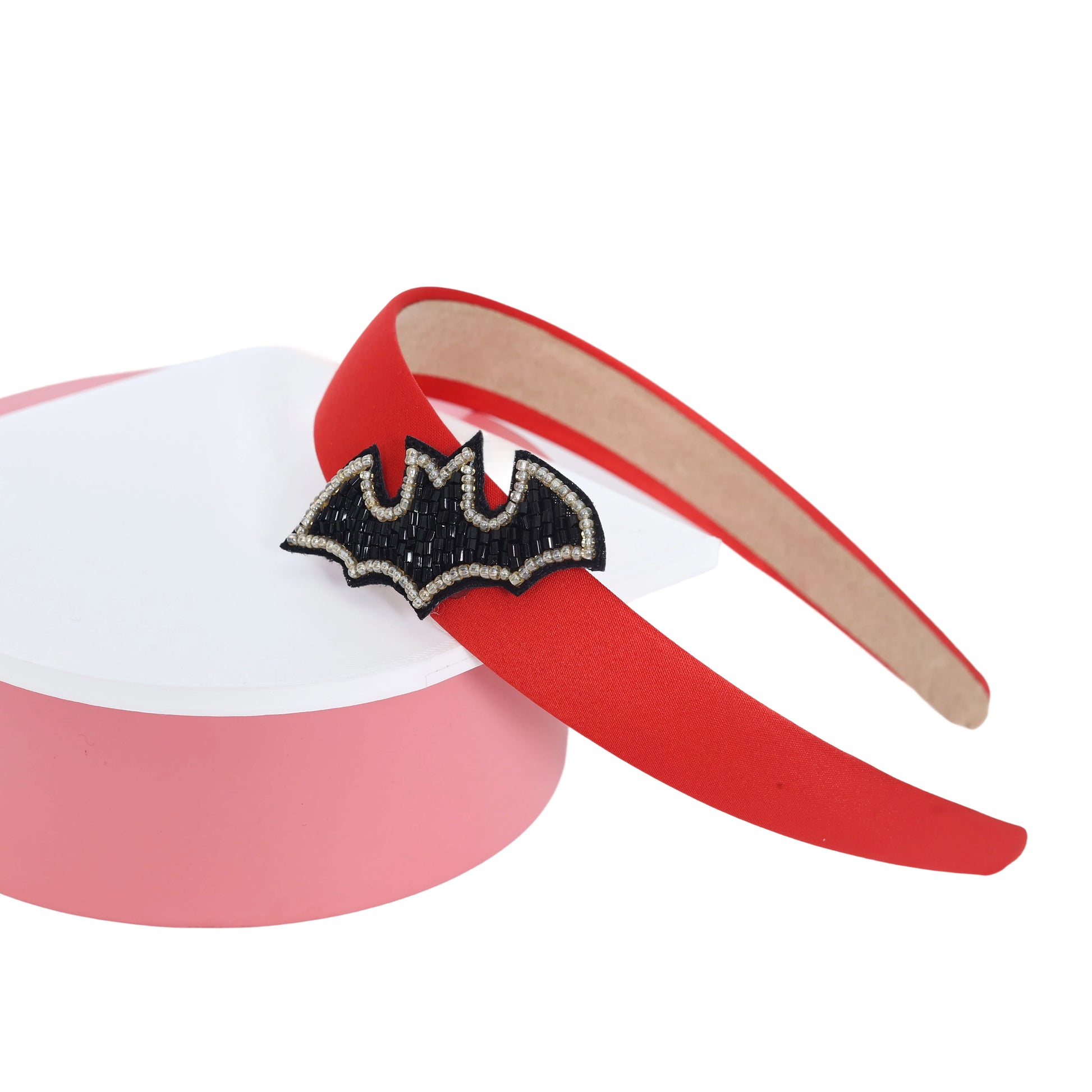 Bat Motif Red Hairband - Twisty Locks  - Kids and Women Hair Accessories, Fashion Clothing and Jewellery India