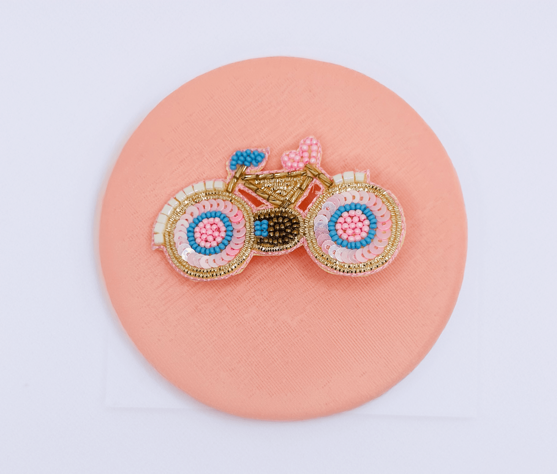 Bicycle Embroidered Hair Clip - Twisty Locks  - Kids and Women Hair Accessories, Fashion Clothing and Jewellery India