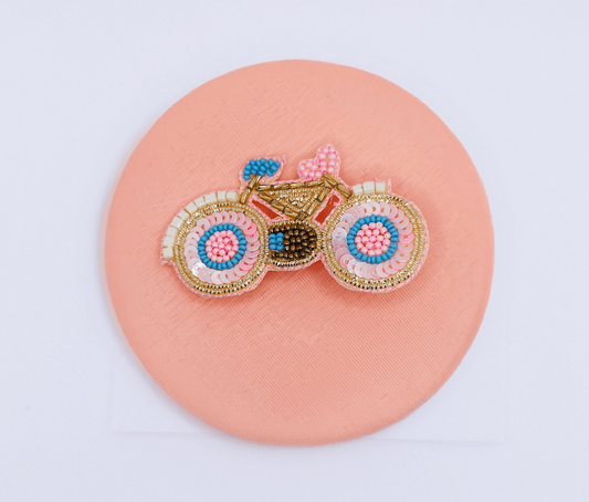 Bicycle Embroidered Hair Clip - Twisty Locks  - Kids and Women Hair Accessories, Fashion Clothing and Jewellery India