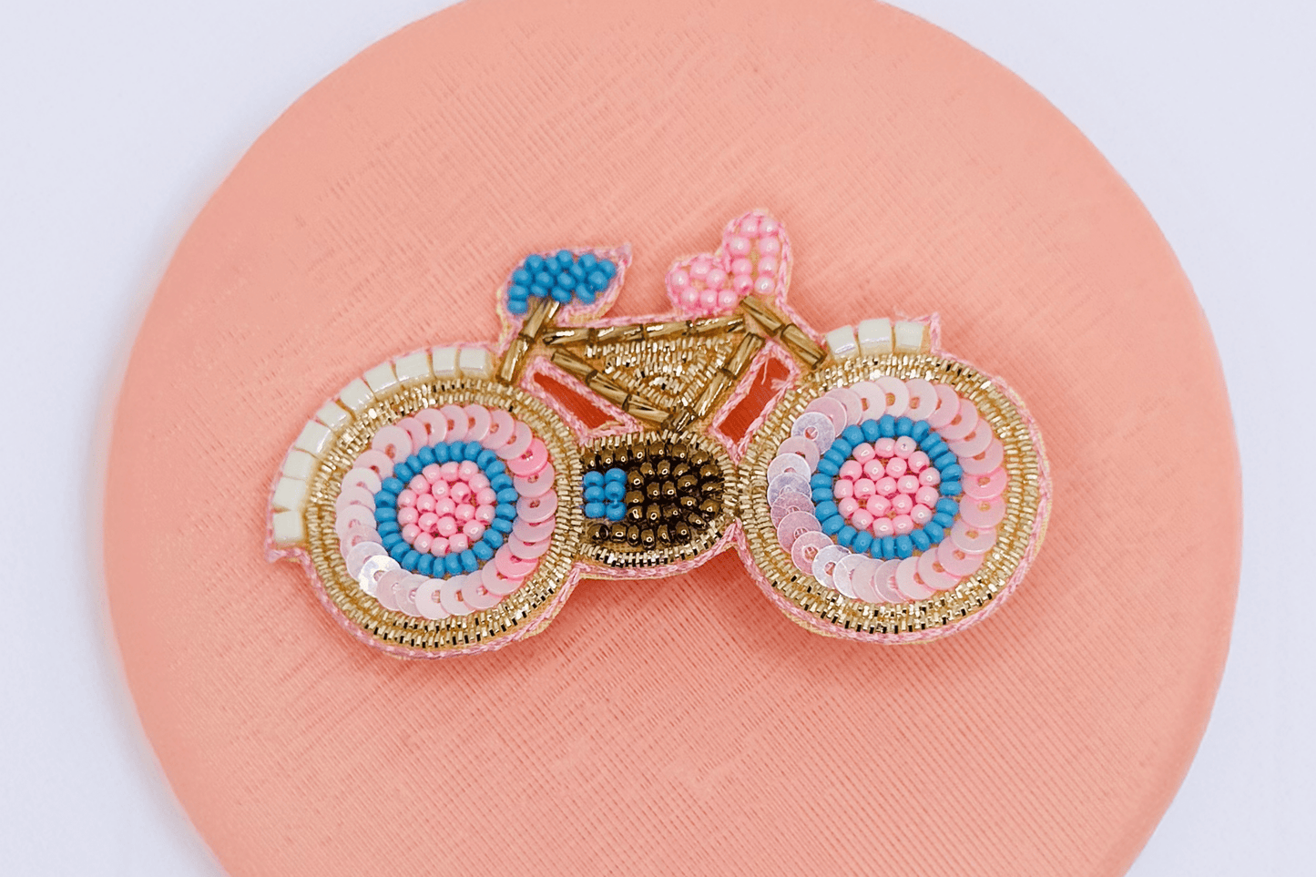 Bicycle Embroidered Hair Clip - Twisty Locks  - Kids and Women Hair Accessories, Fashion Clothing and Jewellery India