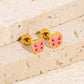 Blush Butterfly 18K Gold Plated Children's Earrings - Twisty Locks  - Kids and Women Hair Accessories, Fashion Clothing and Jewellery India