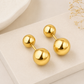 Double Ball Stud earrings detail – everyday gold earrings India by Twisty Locks