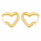 Heart Hoop Pearl 18K gold-plated earrings for women – romantic chunky hoop by Twisty Locks