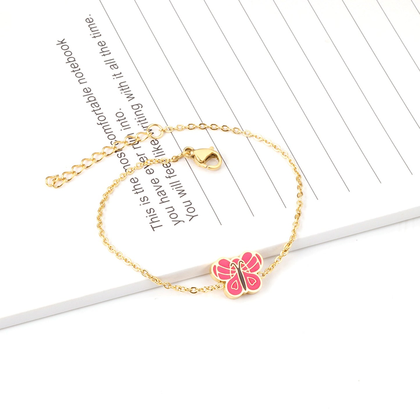 Coral Butterfly 18K Gold Plated Children's Bracelet - Twisty Locks  - Kids and Women Hair Accessories, Fashion Clothing and Jewellery India