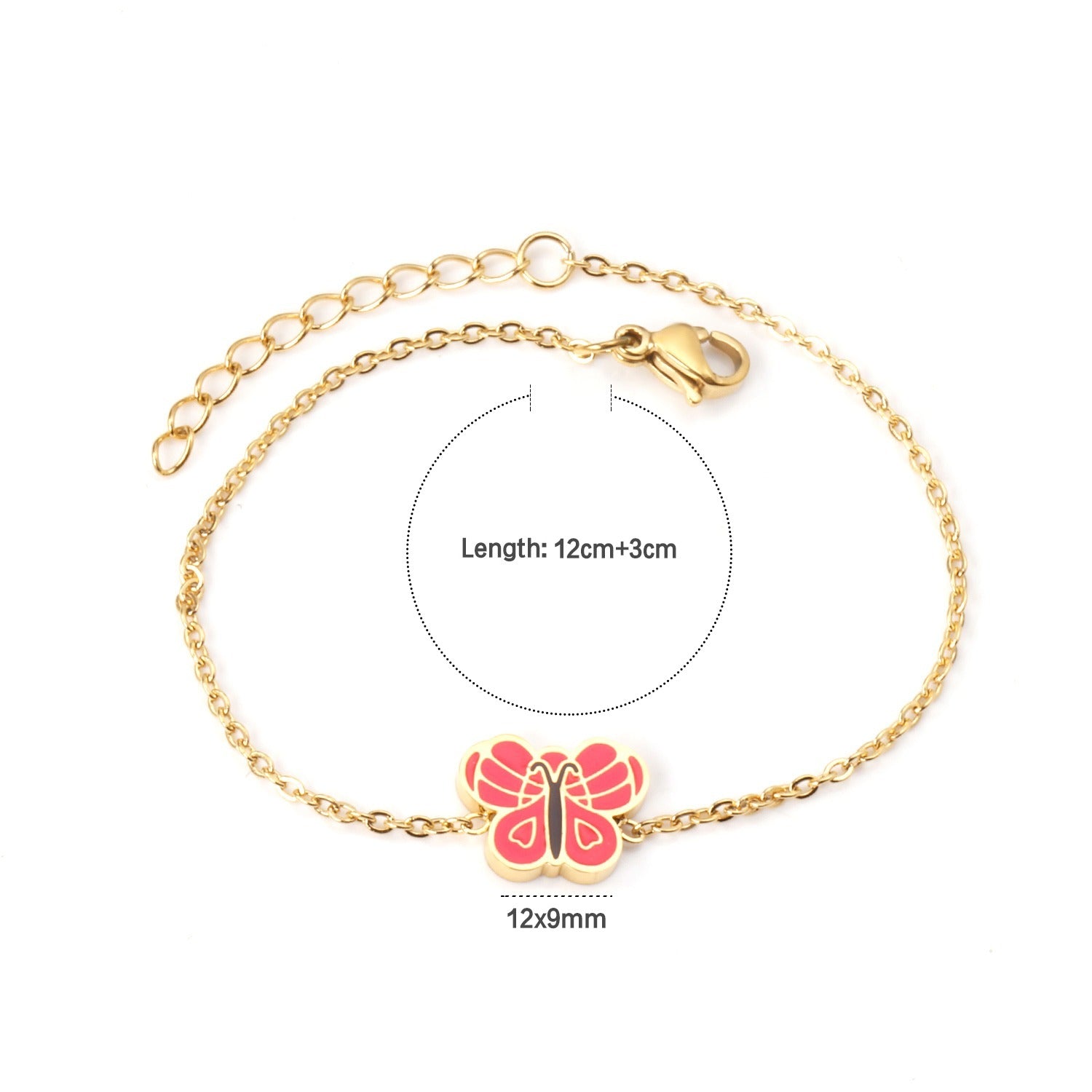 Coral Butterfly 18K Gold Plated Children's Bracelet - Twisty Locks  - Kids and Women Hair Accessories, Fashion Clothing and Jewellery India