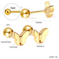 Cute Butterfly 18K Gold Plated Children's Earrings - Twisty Locks  - Kids and Women Hair Accessories, Fashion Clothing and Jewellery India