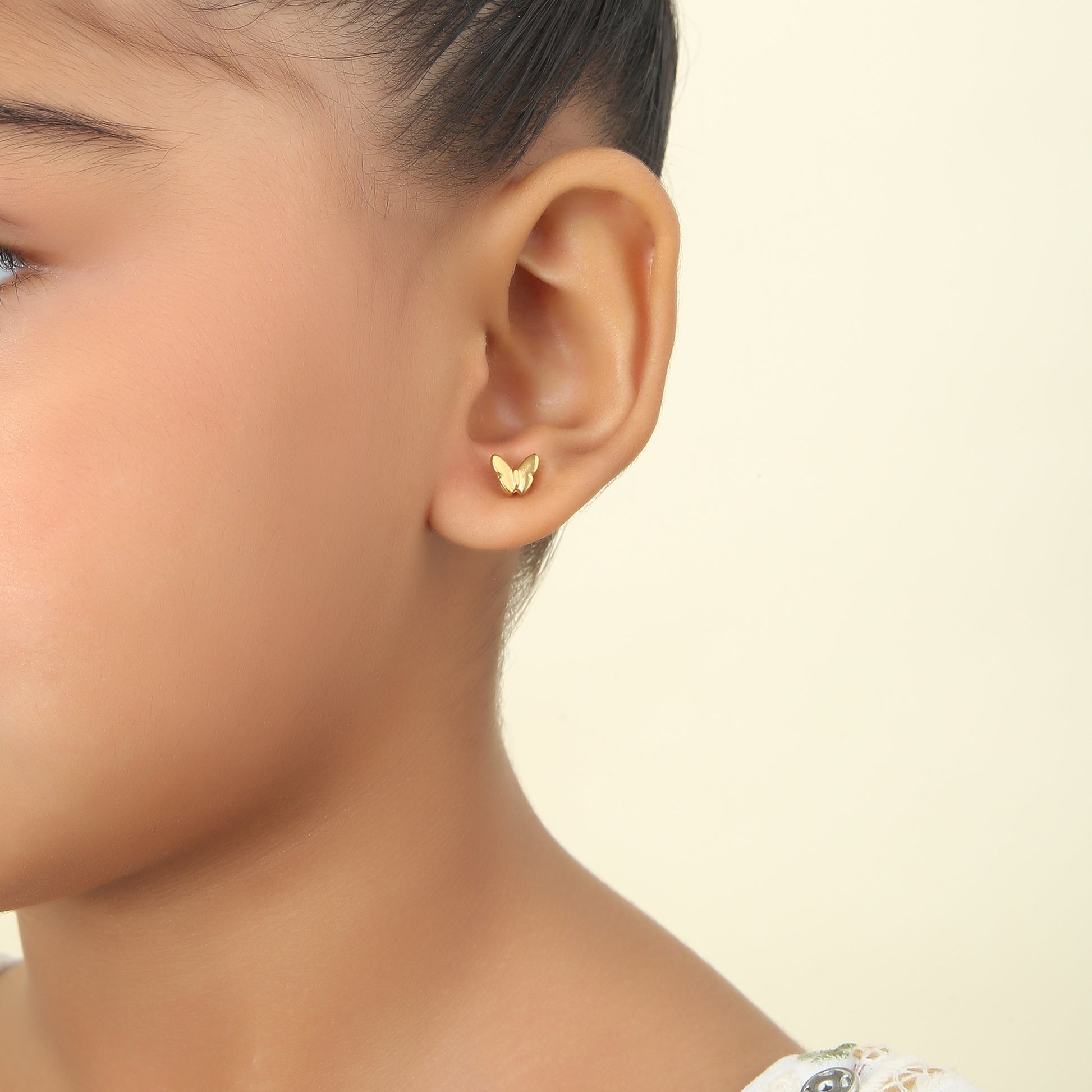 Cute Butterfly 18K Gold Plated Children's Earrings - Twisty Locks  - Kids and Women Hair Accessories, Fashion Clothing and Jewellery India