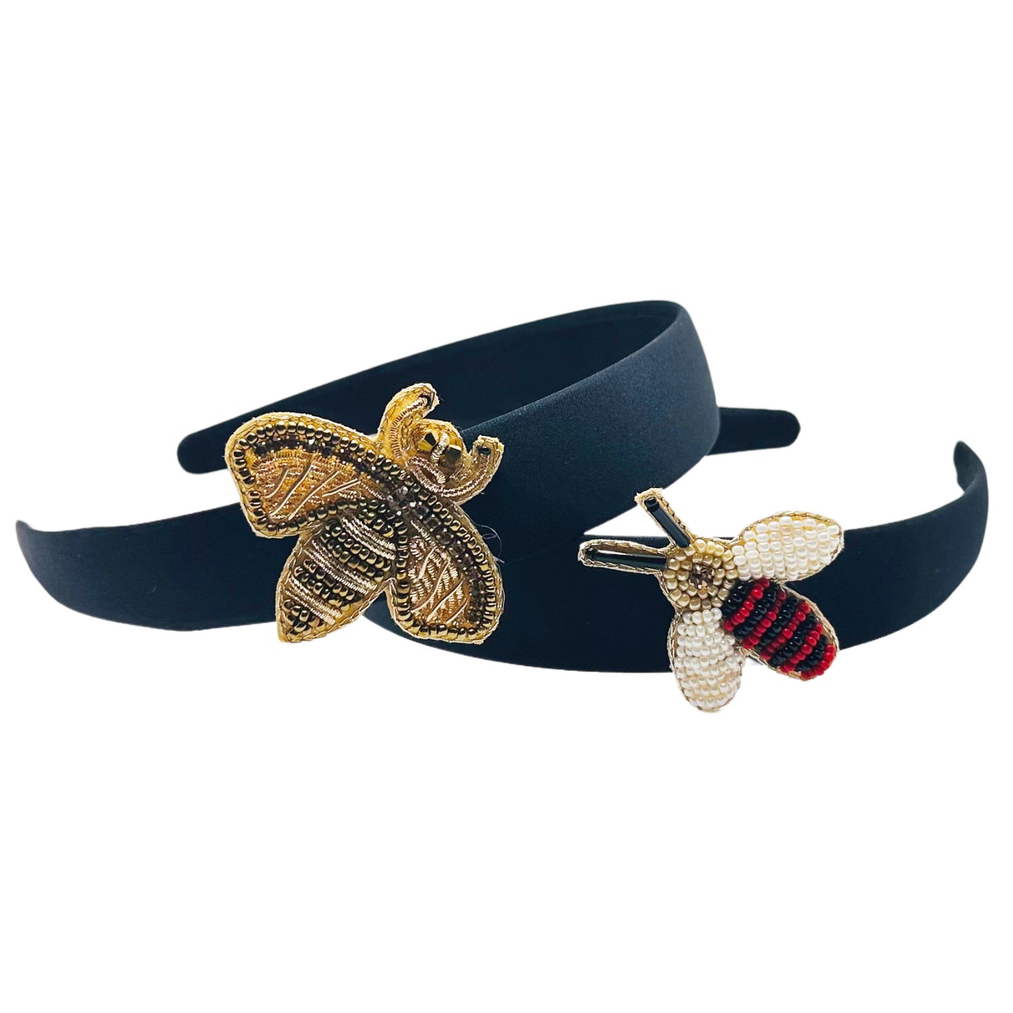 Gold Bee Black Hairband - Twisty Locks  - Kids and Women Hair Accessories, Fashion Clothing and Jewellery India