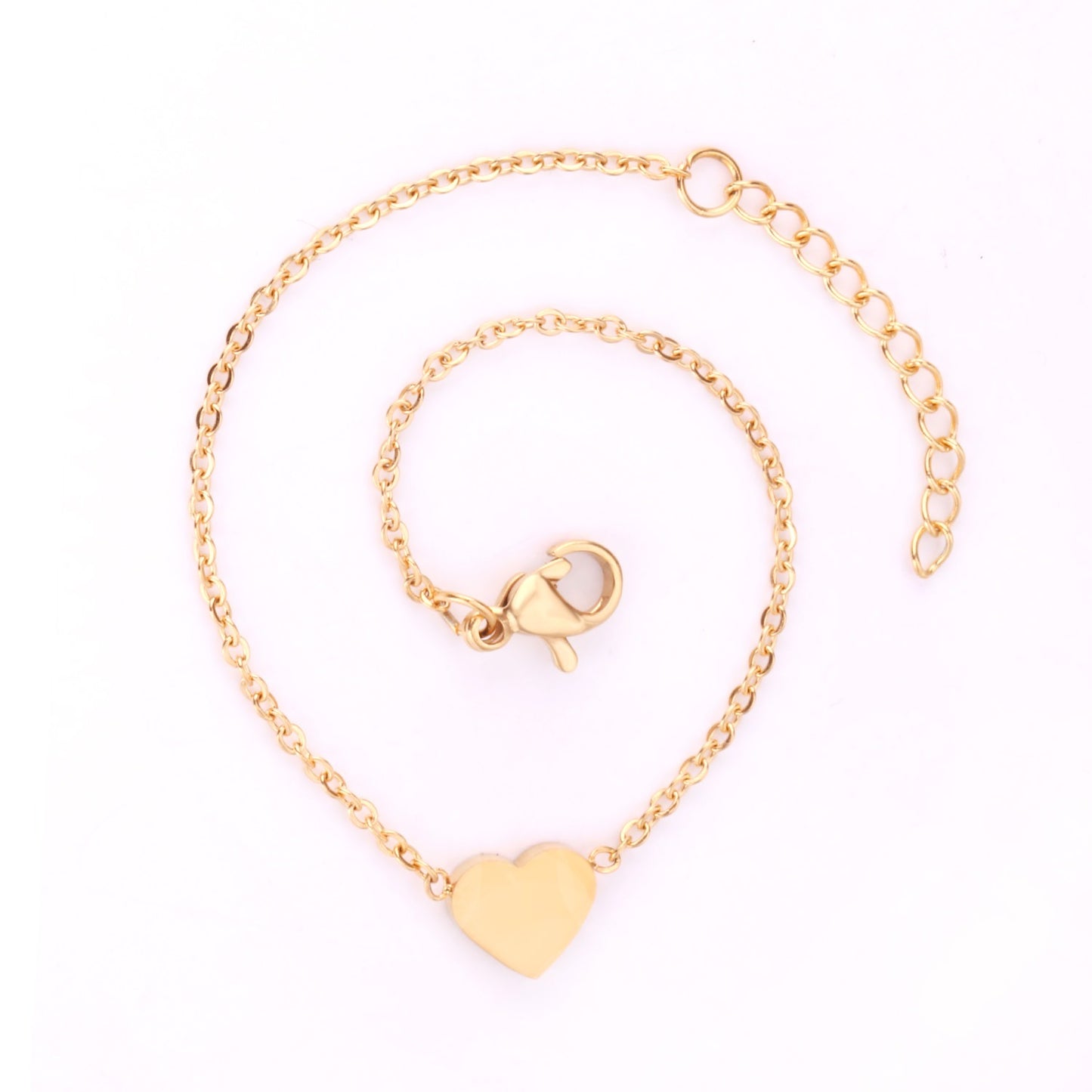 Gold Heart 18K Gold Plated Children's Bracelet - Twisty Locks  - Kids and Women Hair Accessories, Fashion Clothing and Jewellery India