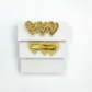 Golden Heart Clips - Set of 2 - Twisty Locks  - Kids and Women Hair Accessories, Fashion Clothing and Jewellery India