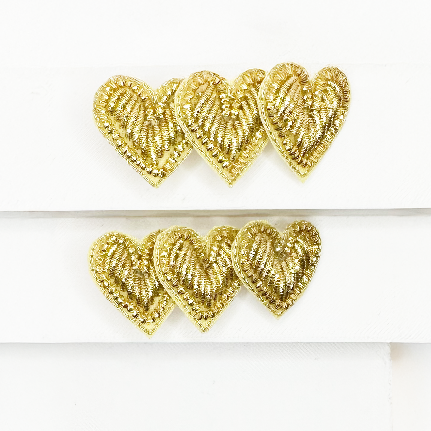 Golden Heart Clips - Set of 2 - Twisty Locks  - Kids and Women Hair Accessories, Fashion Clothing and Jewellery India