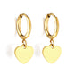 Heart Hoops 18K Gold Plated Children's Earrings - Twisty Locks  - Kids and Women Hair Accessories, Fashion Clothing and Jewellery India
