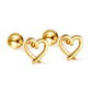 Heart Knot 18K Gold Plated Children's Earrings - Twisty Locks  - Kids and Women Hair Accessories, Fashion Clothing and Jewellery India