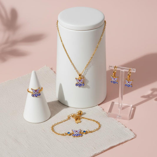 Kuromi Jewellery Set - Twisty Locks  - Kids and Women Hair Accessories, Fashion Clothing and Jewellery India