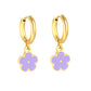 Lavender Flower Hoops 18K Gold Plated Children's Earrings - Twisty Locks  - Kids and Women Hair Accessories, Fashion Clothing and Jewellery India