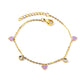 Lavender Heart 18K Gold Plated Children's Bracelet - Twisty Locks  - Kids and Women Hair Accessories, Fashion Clothing and Jewellery India