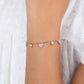 Lavender Heart 18K Gold Plated Children's Bracelet - Twisty Locks  - Kids and Women Hair Accessories, Fashion Clothing and Jewellery India