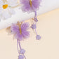 Lavender Organza Butterfly Clips with Floral Tail - Set of 2 - Twisty Locks  - Kids and Women Hair Accessories, Fashion Clothing and Jewellery India