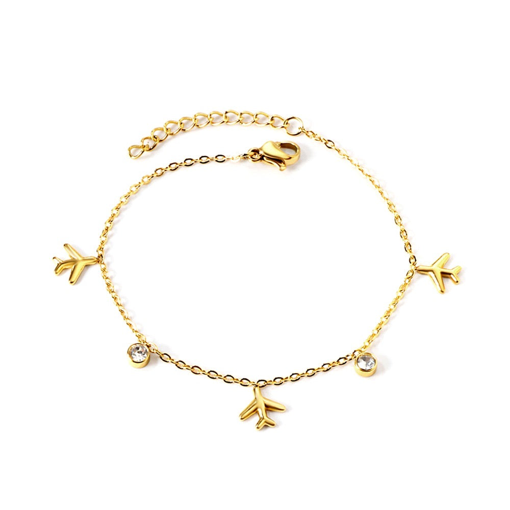 Little Flyer 18K Gold Plated Children's Bracelet - Twisty Locks  - Kids and Women Hair Accessories, Fashion Clothing and Jewellery India