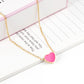 Pink Heart 18K Gold Plated Children's Necklace