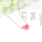 Pink Heart 18K Gold Plated Children's Necklace