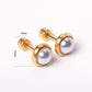 Elegant Pearl Stud 18K Gold Plated Children's Earrings