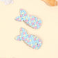 Mermaid Tail Glittery Blue Tic Tac Clips – Set of 2 - Twisty Locks  - Kids and Women Hair Accessories, Fashion Clothing and Jewellery India