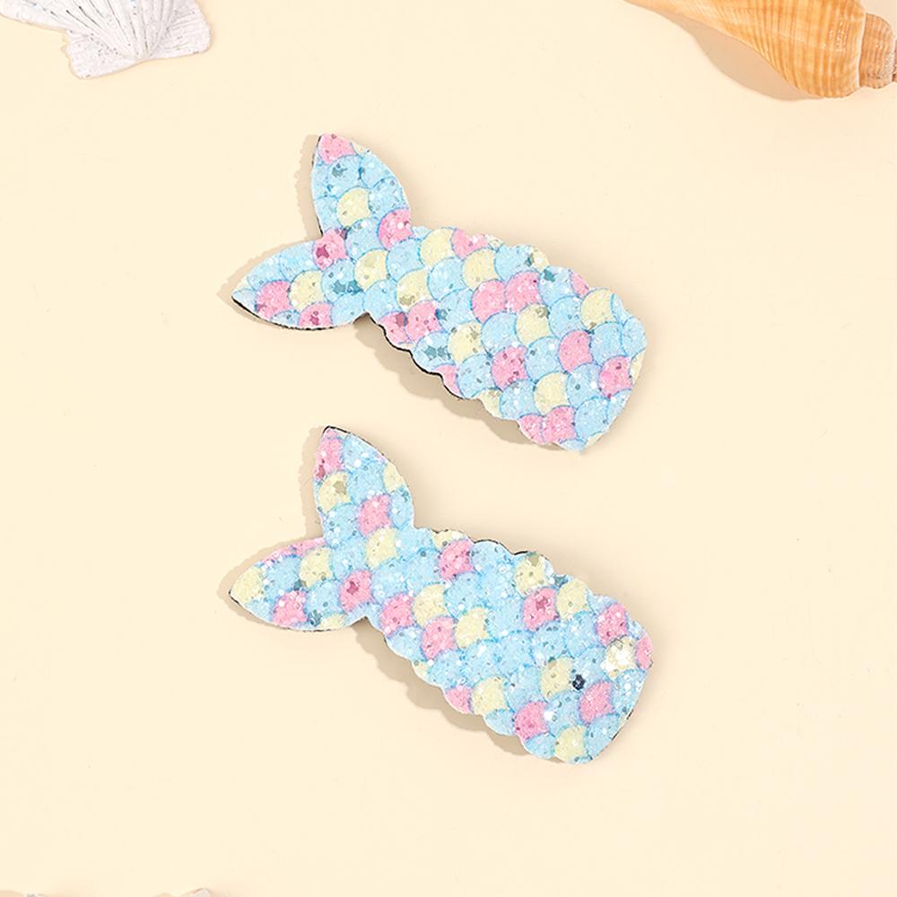 Mermaid Tail Glittery Blue Tic Tac Clips – Set of 2 - Twisty Locks  - Kids and Women Hair Accessories, Fashion Clothing and Jewellery India