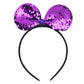 Minnie Purple Sequin Party Hairband - Twisty Locks  - Kids and Women Hair Accessories, Fashion Clothing and Jewellery India