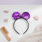Minnie Purple Sequin Party Hairband - Twisty Locks  - Kids and Women Hair Accessories, Fashion Clothing and Jewellery India