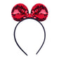 Minnie Red Sequin Party Hairband - Twisty Locks  - Kids and Women Hair Accessories, Fashion Clothing and Jewellery India